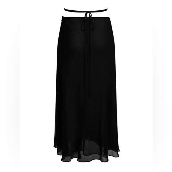 Lioness Cipriani Skirt - Midi or Maxi Length, Black, Waist Tie Feature - Picture 9 of 10